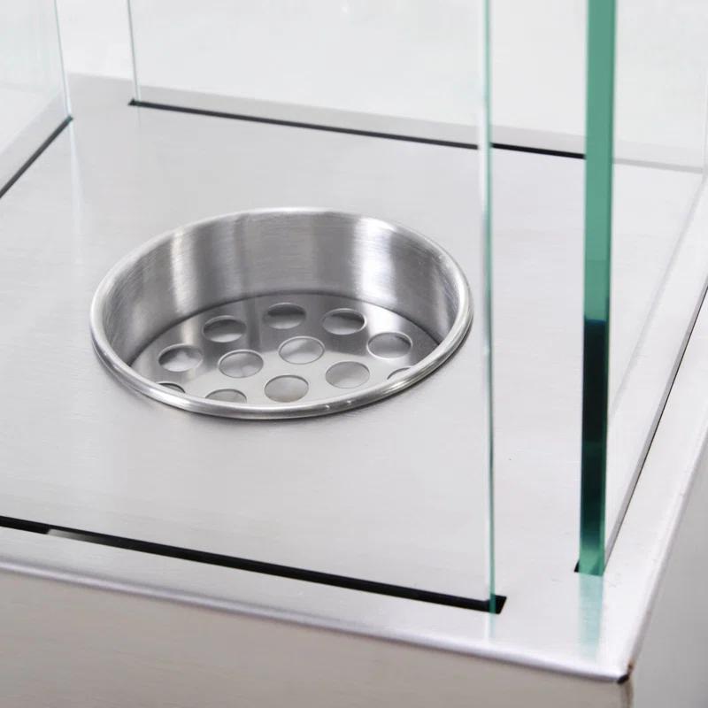 Metal Bio-Ethanol Tabletop Fireplace with Flame Guard