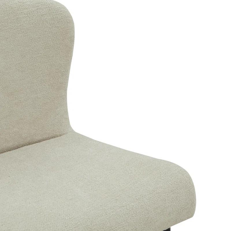 Joss & Main Estrella Boucle And Metal Legs Dining Chair