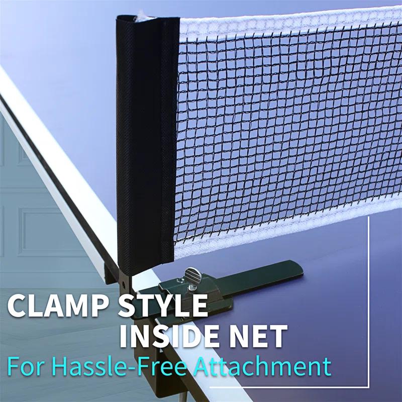 Ceballos 9Ft Mid-Size Table Tennis Table Foldable & Portable Ping Pong Table Set For Indoor Games With Net