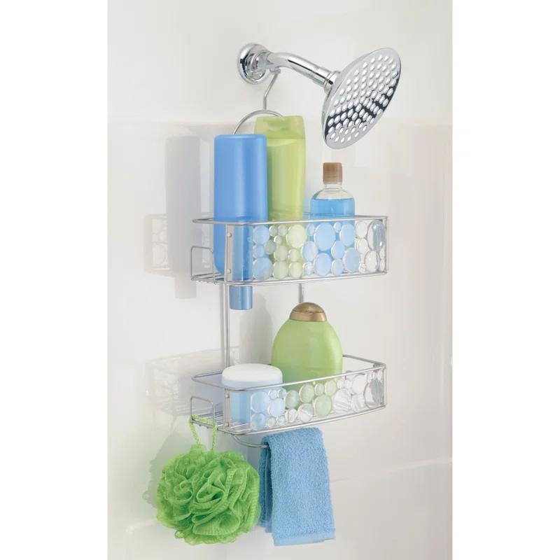 iDesign iDesign Bubbli Bathroom Shower Caddy for Shampoo, Conditioner, Soap - Clear/Silver