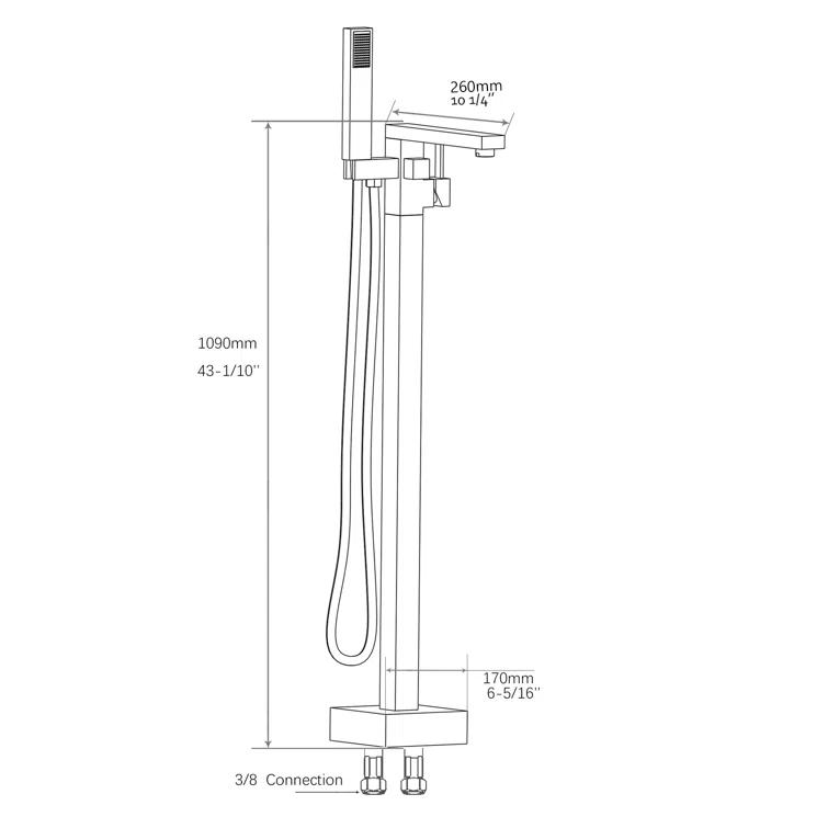 HHK HOME Freestanding Tub Filler HHK011BN