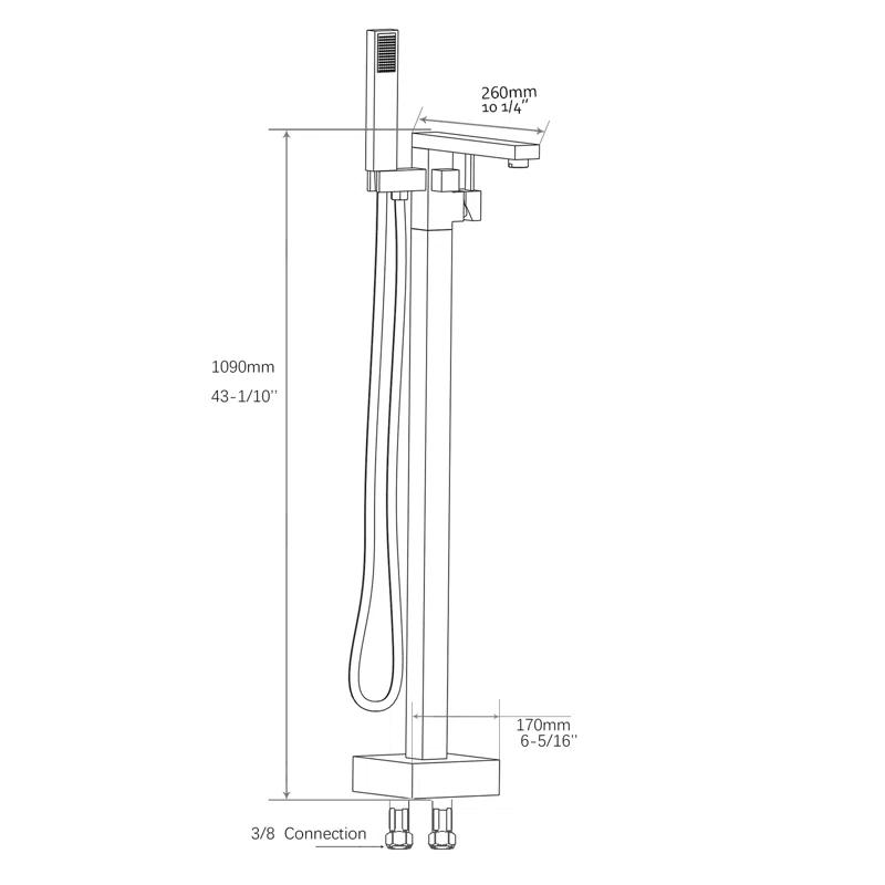 Bathroom Freestanding Tub Filler