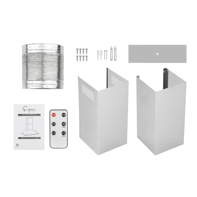 Empava Empava 36" Metal 380 CFM Convertible Wall Range Hood with Baffle Filter