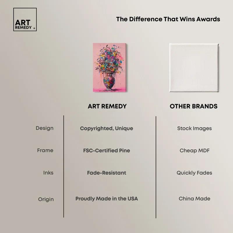 Art Remedy Graffiti Vase Canvas Graffiti Pop Art by Art Remedy