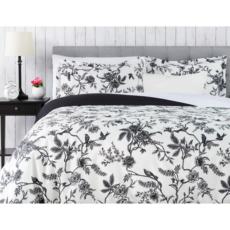 Chanasya Microfiber Reversible 3 Piece Duvet Cover Set