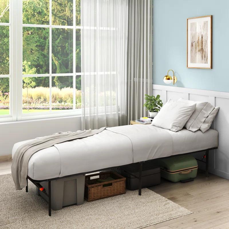 Home by Hollywood Bedder Base Steel Platform Bed Frame with 14" Underbed Storage