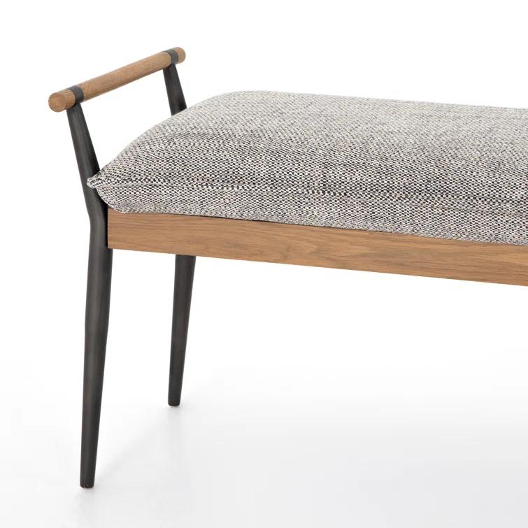 Grayson Transitional Slim-Profile Bench in Thames Raven