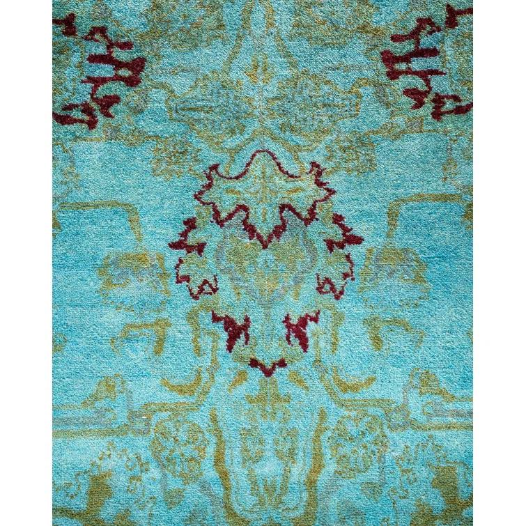 Isabelline Osbaldo One-of-a-Kind 4' 0" X 6' 4" New Age Wool Area Rug Blue