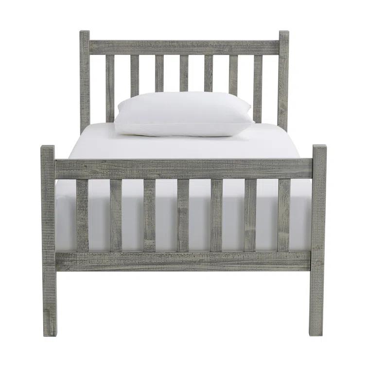 Alaterre Windsor Twin Wooden Weathered Beachhouse Farmhouse Industrial Bohemian Style Bed