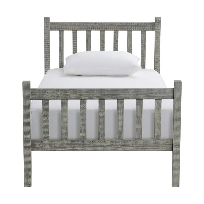 Alaterre Windsor Twin Wooden Weathered Beachhouse Farmhouse Industrial Bohemian Style Bed