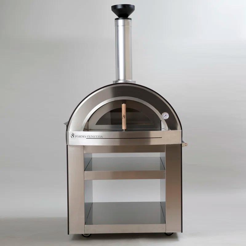 Forno Venetzia Forno Venetzia Torino Stainless Steel Free Standing Wood Burning Pizza Oven