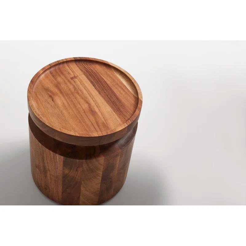 Blu Dot Turn Solid Wood Tray Top End Table