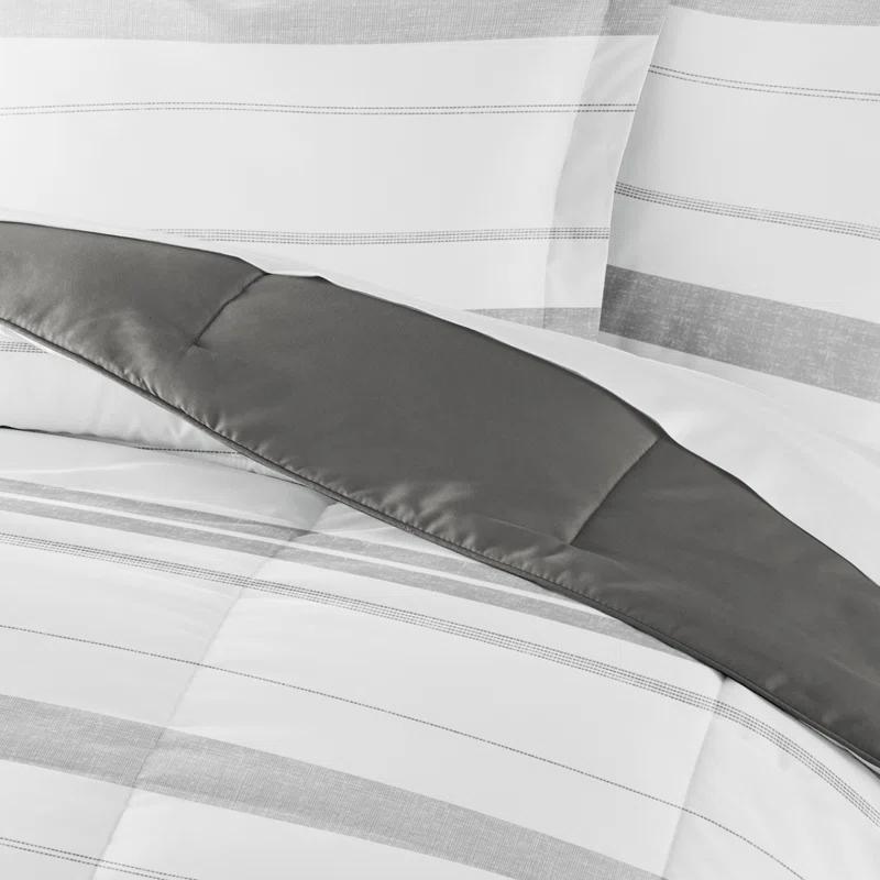 Becky Cameron Contemporary Coastal Stripe Down-Alternative Lightweight Comforter Set