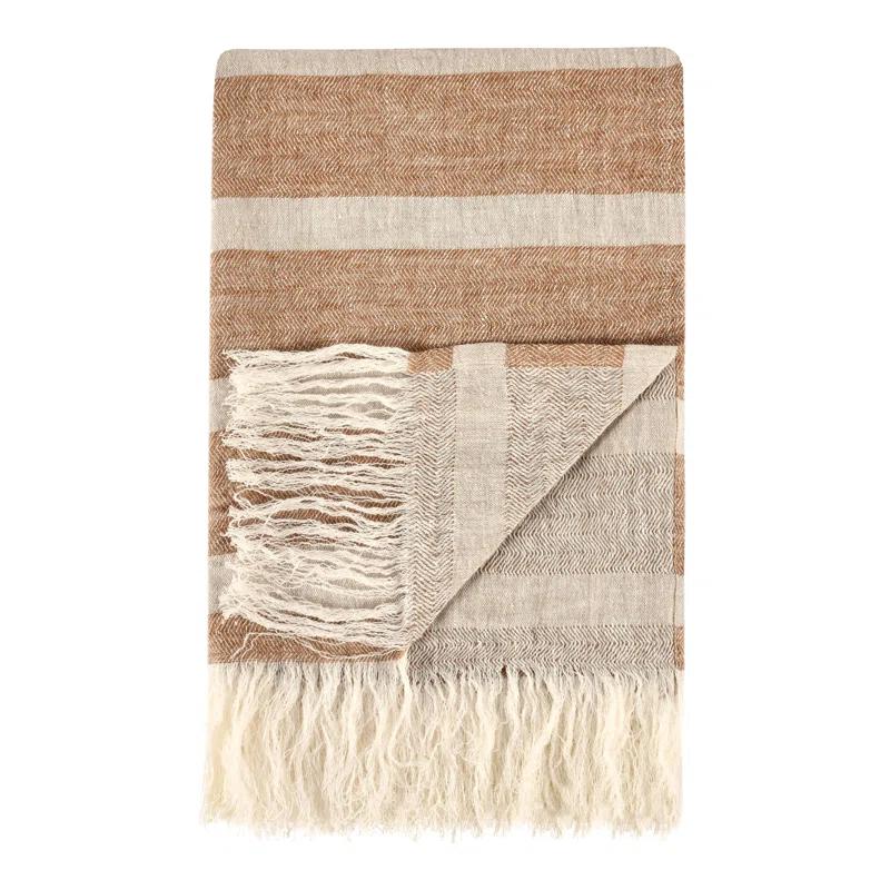 Villa by Classic Home Crawford Hand Woven Throw Blanket