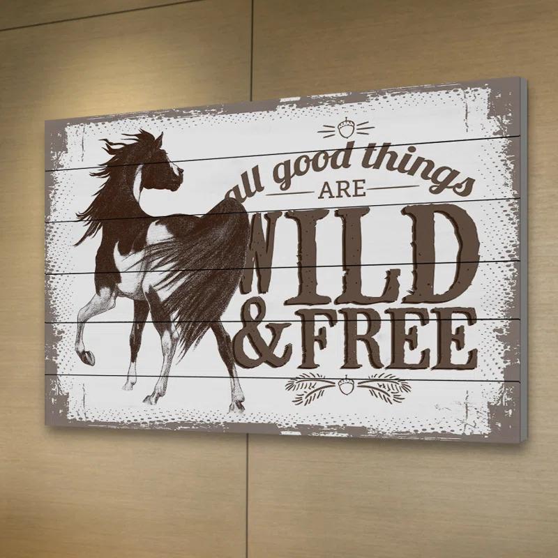 Marmont Hill “Wild & Free” Graphic Art | Wayfair