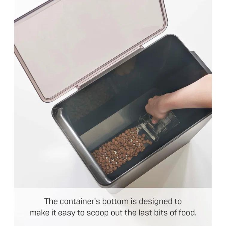 Yamazaki Home Airtight Pet Food Extra Large Storage Container With Transparent Lid, 6.6 gallons