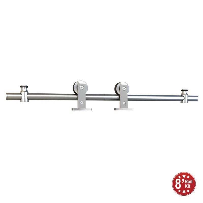 Sliding Rolling Barn Door Hardware Kit for Single Wood Doors with Fittings