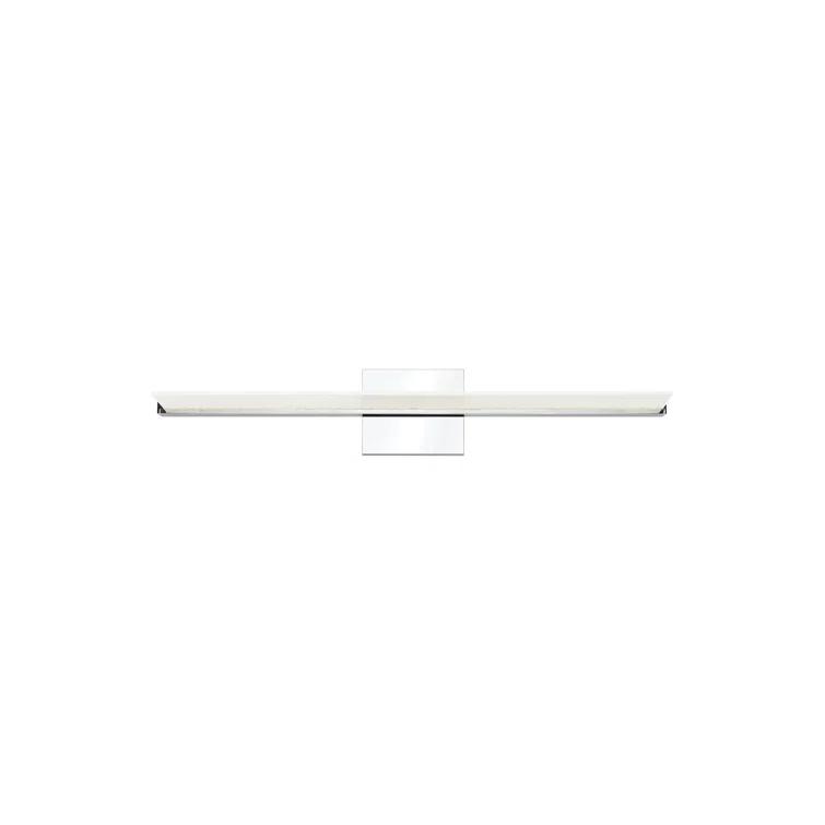 Sleek Chrome LED Vanity Light Bar with Frosted Acrylic Shade - Dimmable