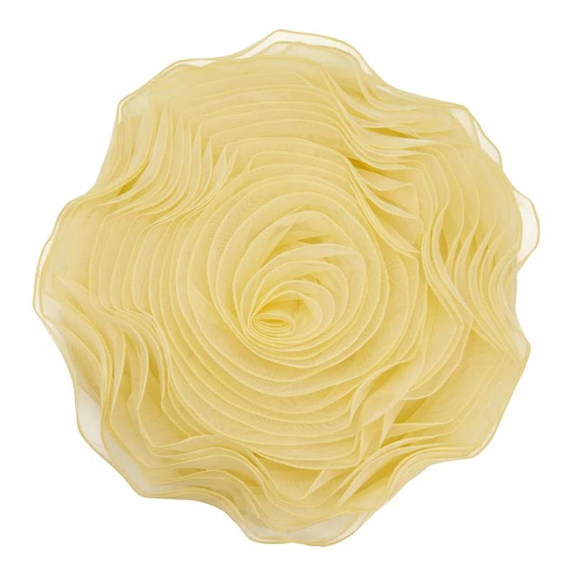 Saro Rose Collection Reversible Throw Pillow