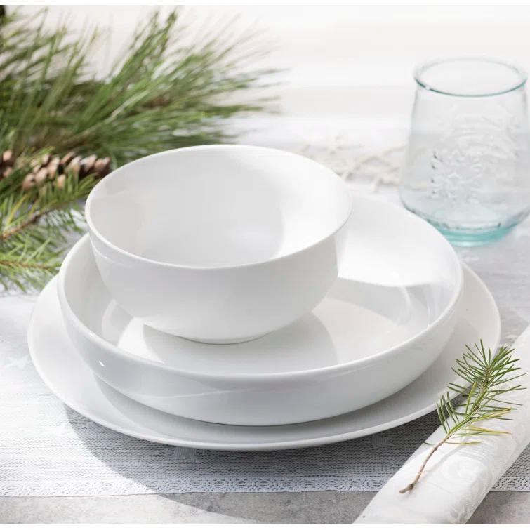 White Essential 12 Piece Dinnerware Set