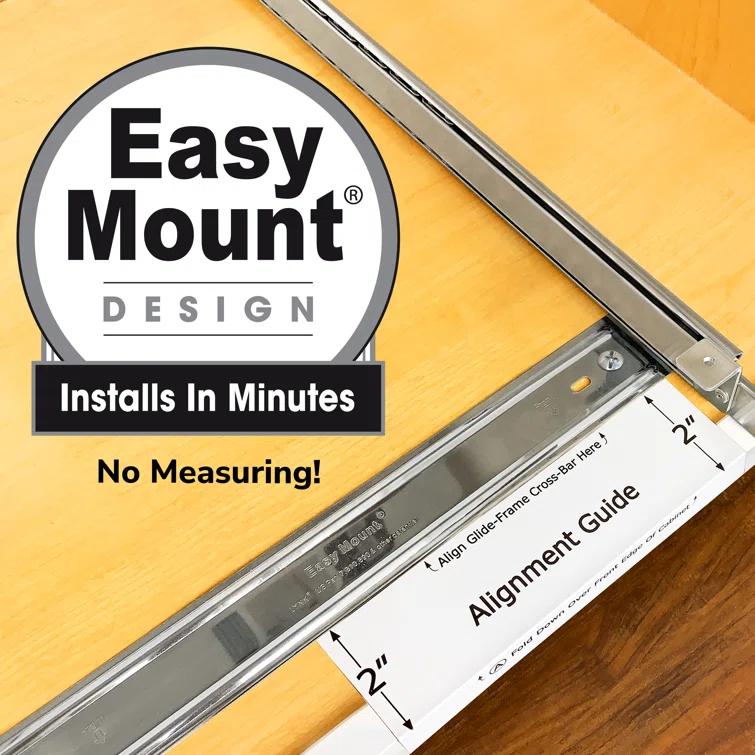 LYNK PROFESSIONAL LYNK PROFESSIONAL Pull Out Cabinet Organizer (2 Tier) Slide Out Drawers for Kitchen, Chrome