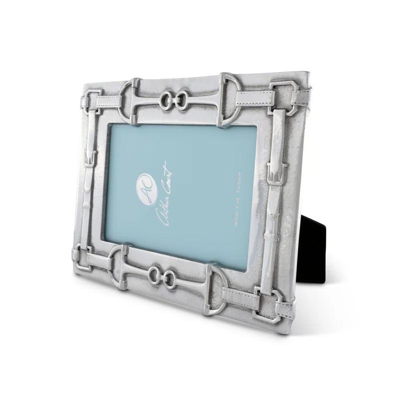 Arthur Court Designs Equestrian Silver Metal Embossed Picture Frame