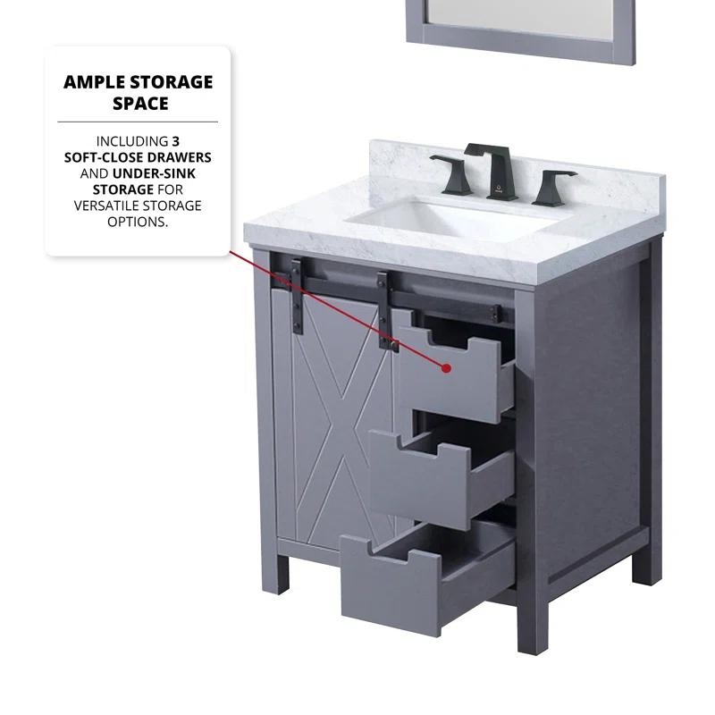 Lexora Marsyas 30 in W x 22 in D Bath Vanity
