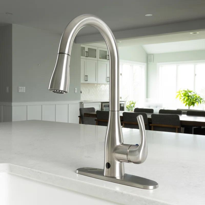 Bio Bidet by BEMIS Bio Bidet By BEMIS Pull Down Touchless Kitchen Faucet UP7000BN
