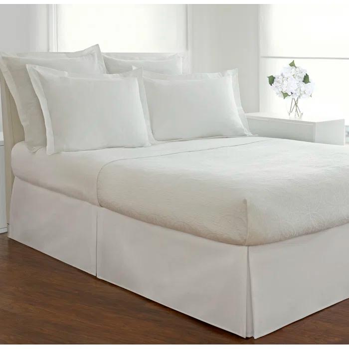 Fresh Ideas Fresh Ideas Tailored Poplin Bed Skirt, 14" Drop Length