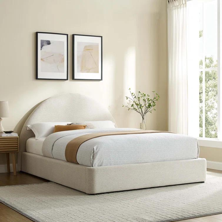Modway Resort Performance Velvet Arched Round Platform Bed
