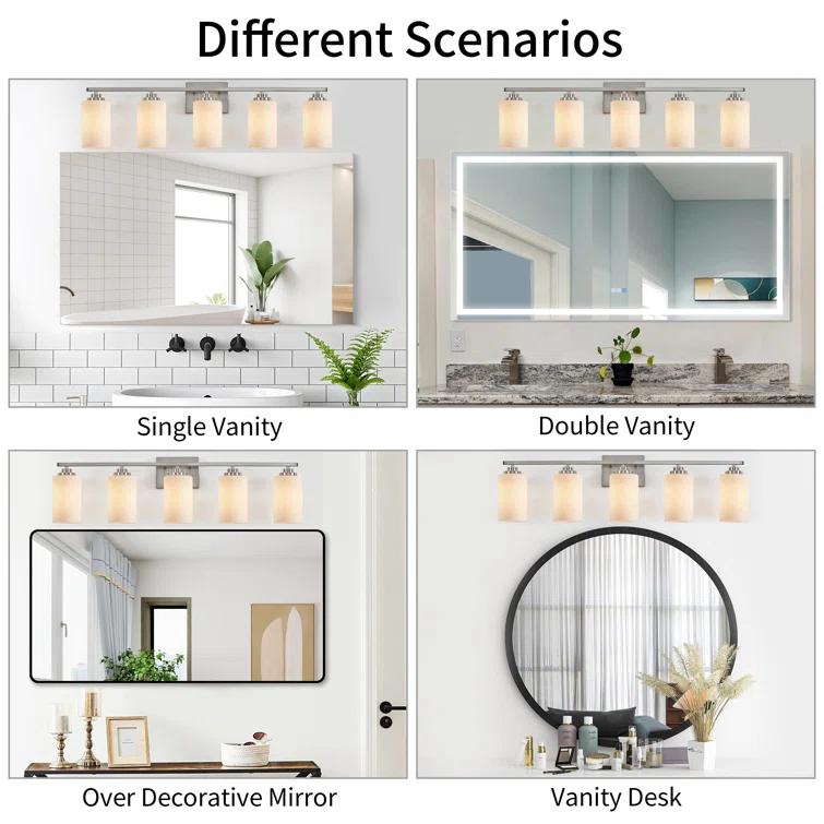 Kawoti Vanity Light With Frosted White Glass