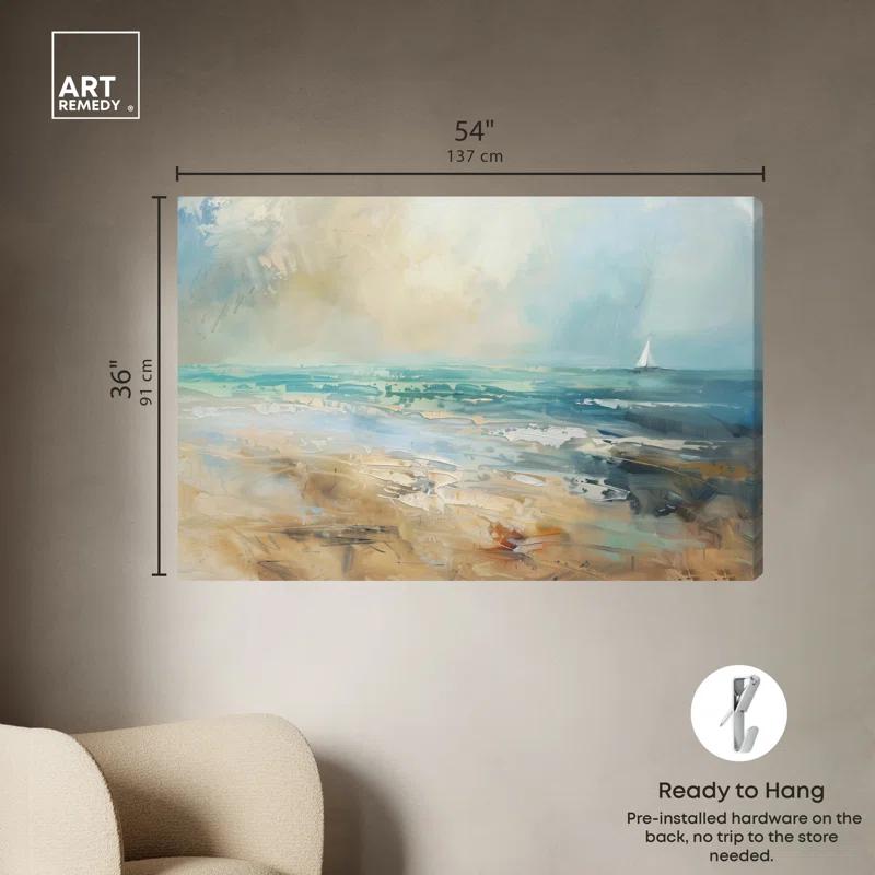 Art Remedy Beyond The Shore Beach Coastal Inspired Wall Art by Art Remedy