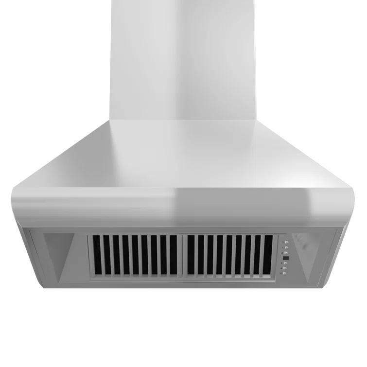ZLINE ZLINE 36 in. Designer Series Satin Stainless Steel Convertible Vent Wall Mount Range Hood 8KBS-36