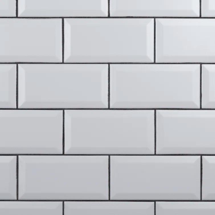 Merola Tile Crown Heights 3" x 6"Beveled Ceramic Subway Wall Tile
