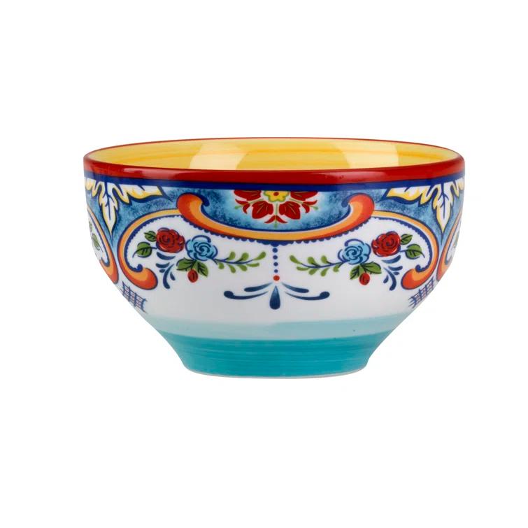 Euro Ceramica Zanzibar Cereal Bowl Set (Set of 4)