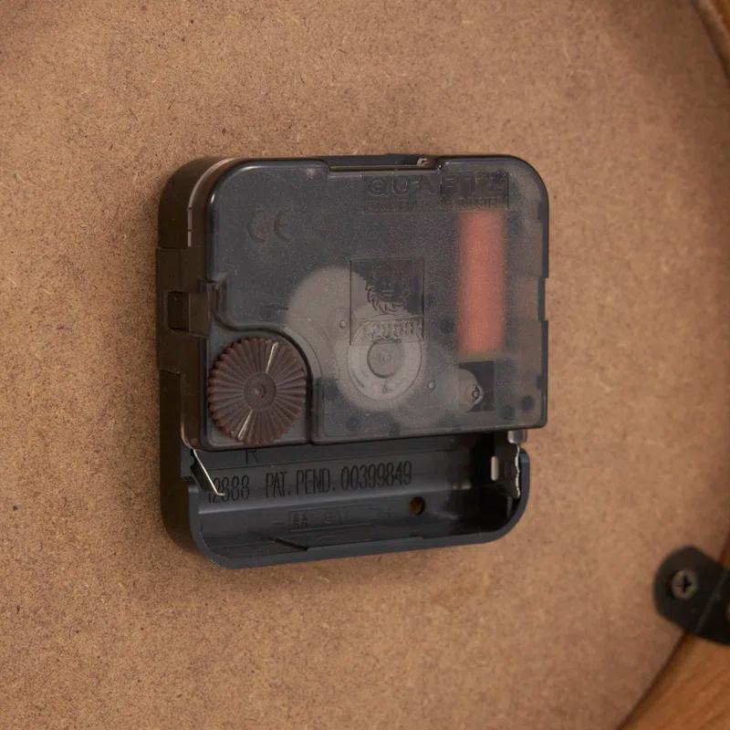 Cole And Grey Wood Round Abstract Clock