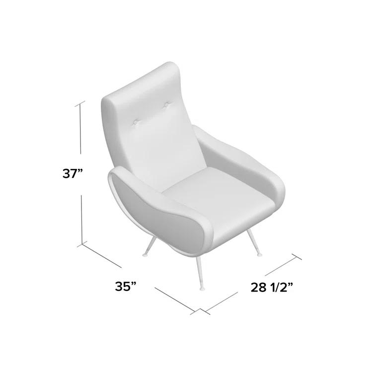 Everly Quinn Alve Velvet Armchair