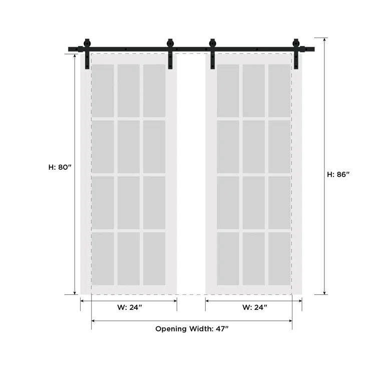 SARTODOORS Planum Flush Wood Barn Doors
