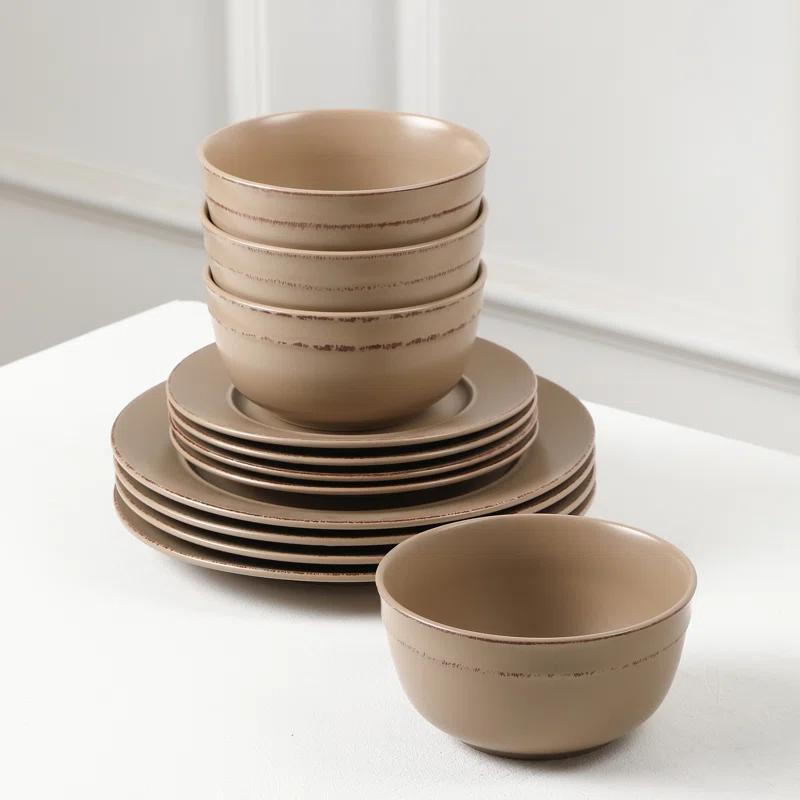 Earth & Clay Earth & Clay Hazel 24-Piece Dinnerware Set Stoneware (Set of 24)