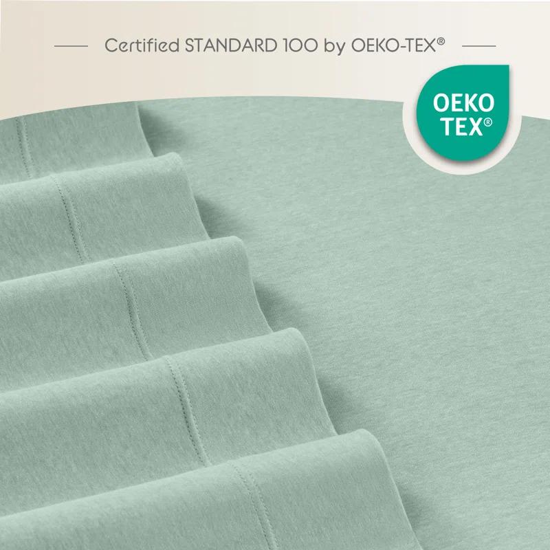 Vellux Vellux Solid Jersey Knit Sheets - Cotton Blend, Deep Pocket, Ultra Soft