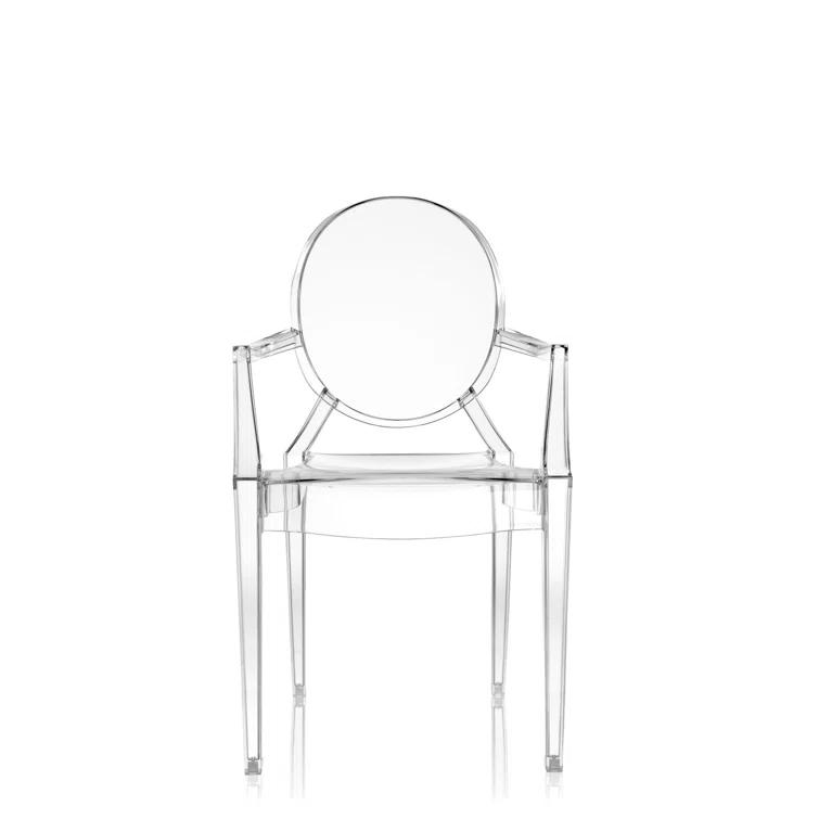 Louis Ghost Polycarbonate 2.0 Outdoor Stacking Dining Armchair (Set of 2)