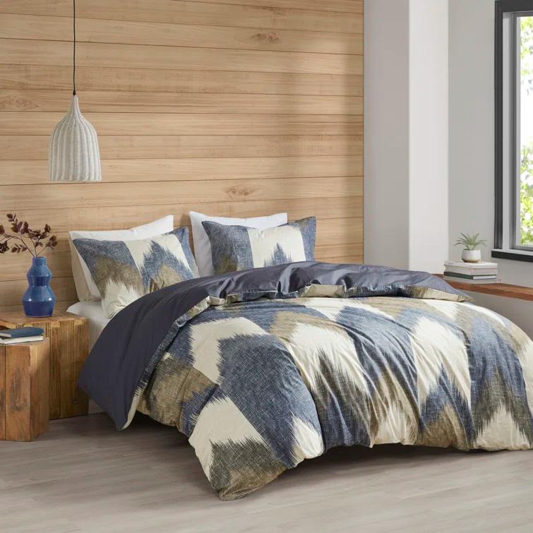INK+IVY Alpine Printed Cotton Duvet Cover Set