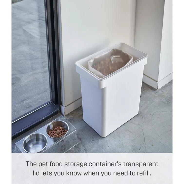 Yamazaki Home Airtight Pet Food Extra Large Storage Container With Transparent Lid, 6.6 gallons