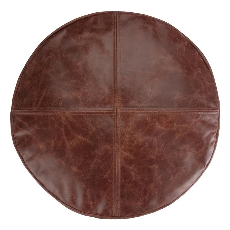 Simpli Home Connor 18"W Round Pouf