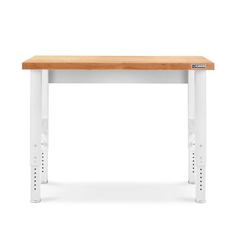 Adjustable Height Hardwood Workbench