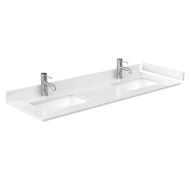 Wyndham Collection Miranda 60" Freestanding Double Bathroom Vanity with Cultured Marble Top
