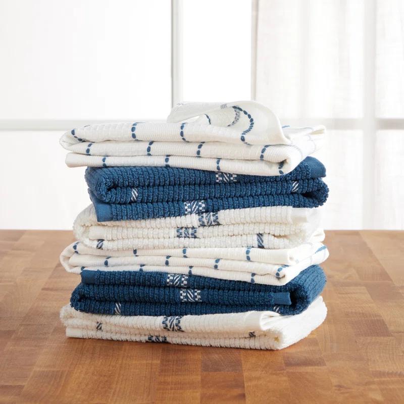 Martha Stewart Martha Stewart Modern Waffle Kitchen Towel Set 6-Pack, Linen, 16"x28" (Set of 6)