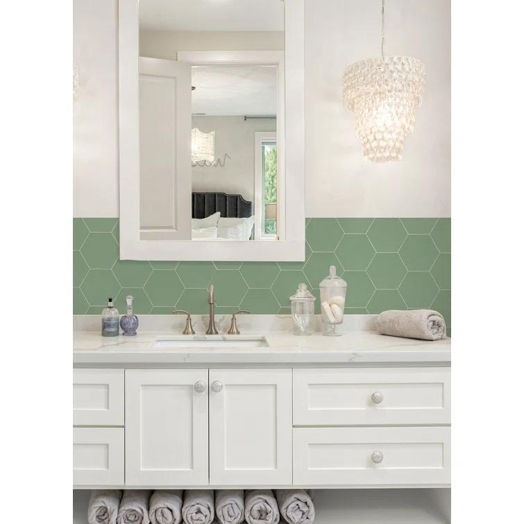 WallPops! Hexagon Peel and Stick Luxury Wall Tiles