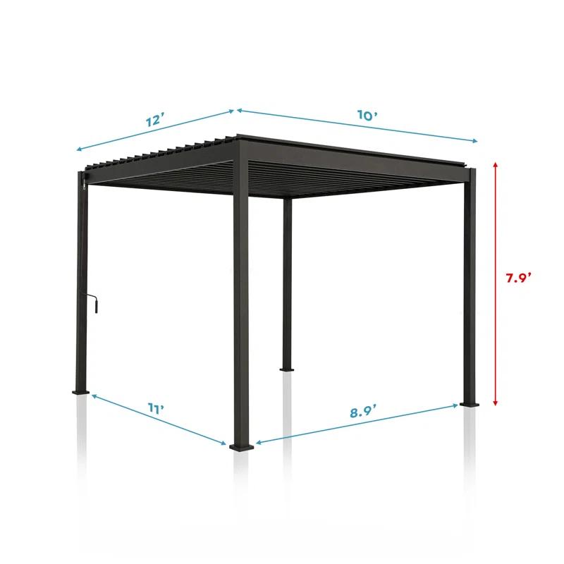 Mirador 80/88S Metal Frame Pergola with Adjustable Louvered Roof