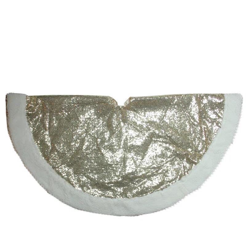 Northlight Seasonal 47" Round Sherpa Border Christmas Tree Skirt